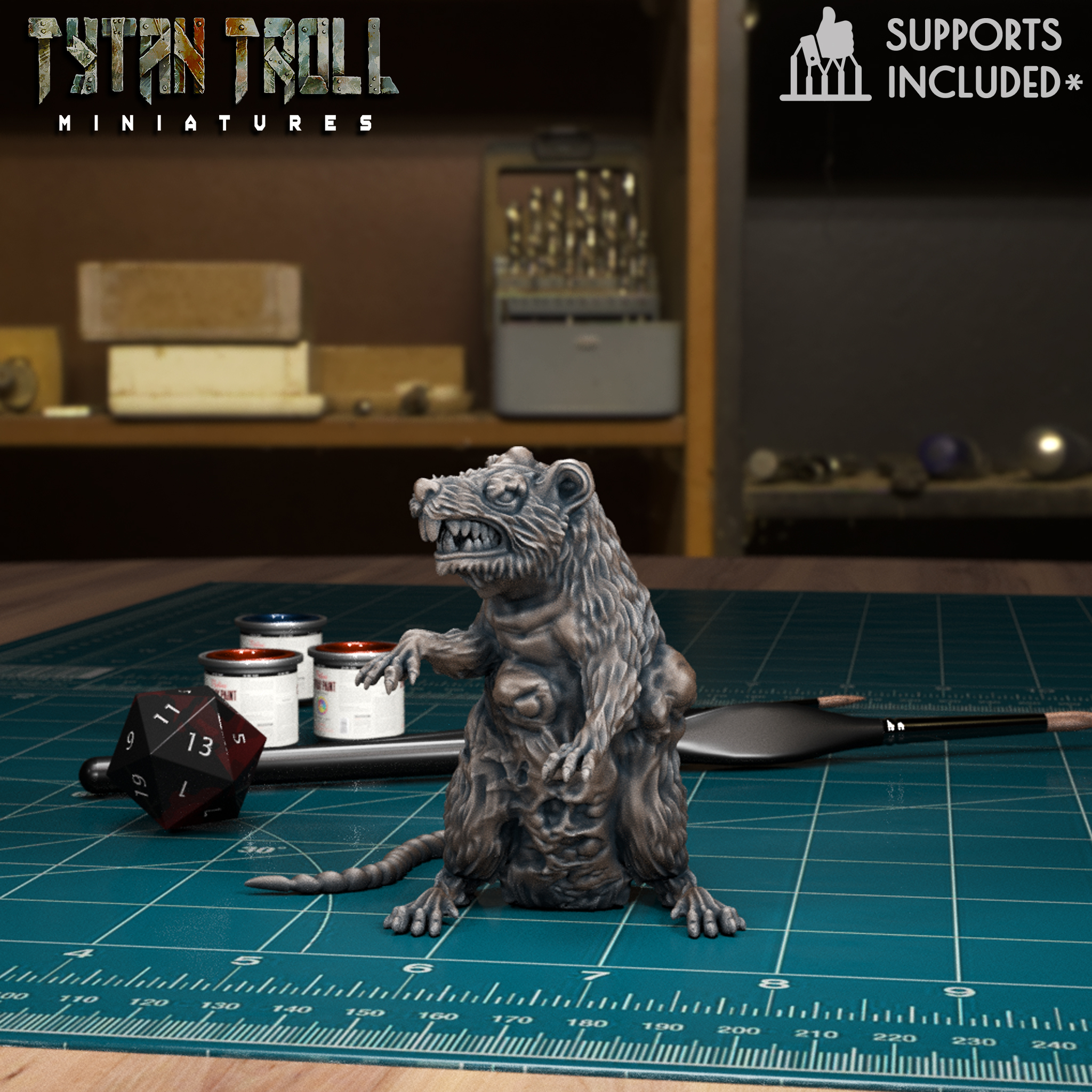 Plagued Giant Rat 02 [Pre-Supported]